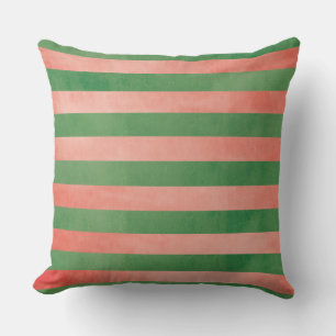 D'extérieur Coussin extérieur de rayure rose et verte de