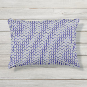 D'EXTÉRIEUR COUSSIN EXTÉRIEUR EN TRICOT GRIS BLEU