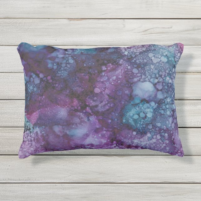 D'extérieur Coussin extérieur/Inkblots de colorburst/Purples b (Devant)