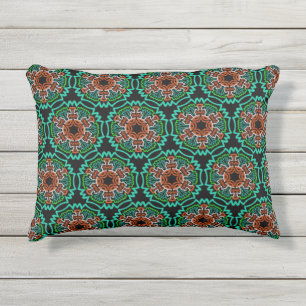 D'extérieur Coussin extérieur Jimette Design vert brun et noir