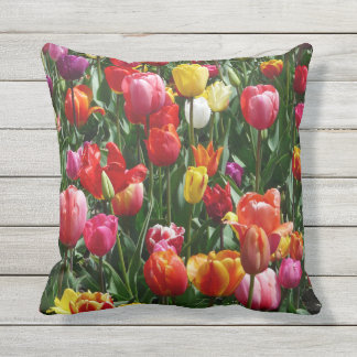D'extérieur Coussin extérieur joli tulipes décor de fleurs cou