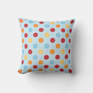 D'extérieur Coussin extérieur moderne Blue Polka Dot