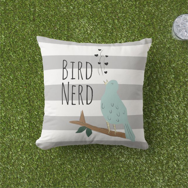 D'extérieur Coussin extérieur Nerd à rayures (Herbe)
