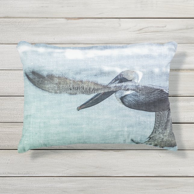 D'extérieur Coussin extérieur Pelican Soaring Blue Green Ocean (Devant)