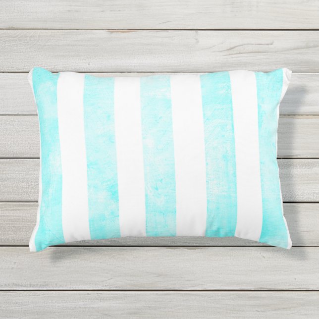 D'extérieur coussin extérieur rayé bleu et blanc (Devant)