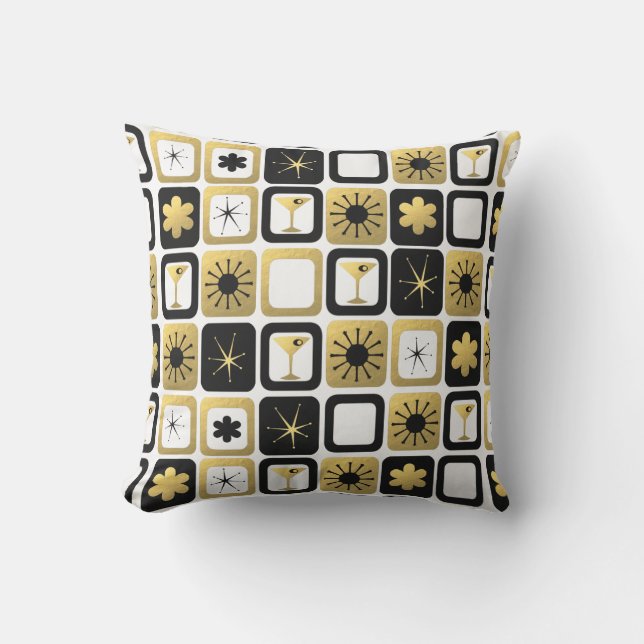 D'extérieur Coussin extérieur rétro glamour or (Recto)