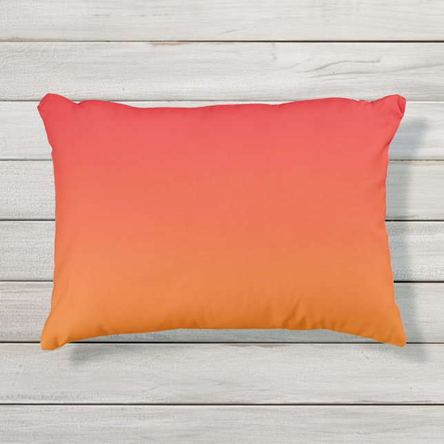 D'extérieur Coussin extérieur rouge et orange d'Ombre (Devant)