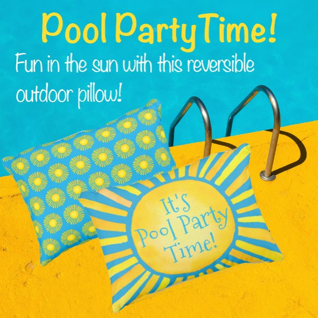 D'extérieur Coussin extérieur Sunny Pool Party (Créateur téléchargé)