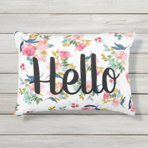 D'extérieur Coussin floral de bonjour extérieur