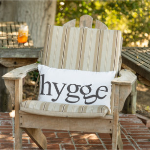 D'extérieur Coussin Hygge noir et blanc Lumbar