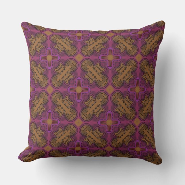 D'extérieur Coussin Jimette Design fait de motif fuchsia (Recto)