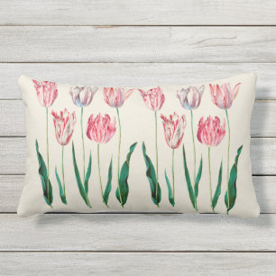 D'extérieur Coussin lombaire extérieur botanique de tulipe