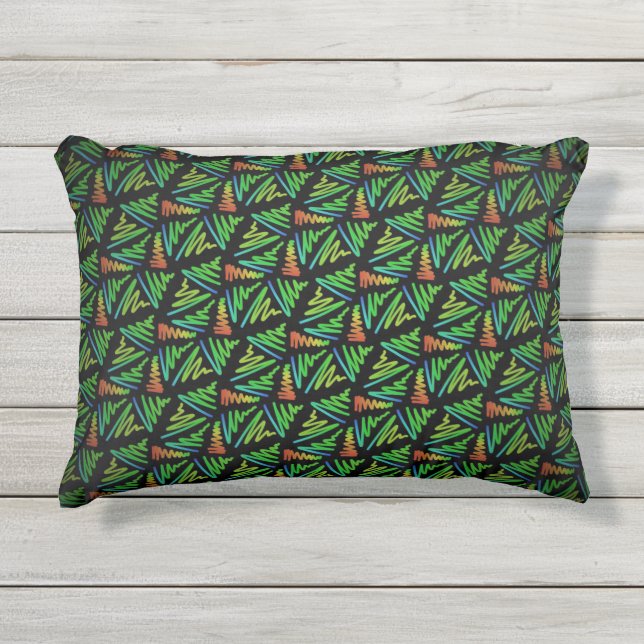 D'extérieur Coussin rectangle ext. vert et noir Jimette Design (Devant)