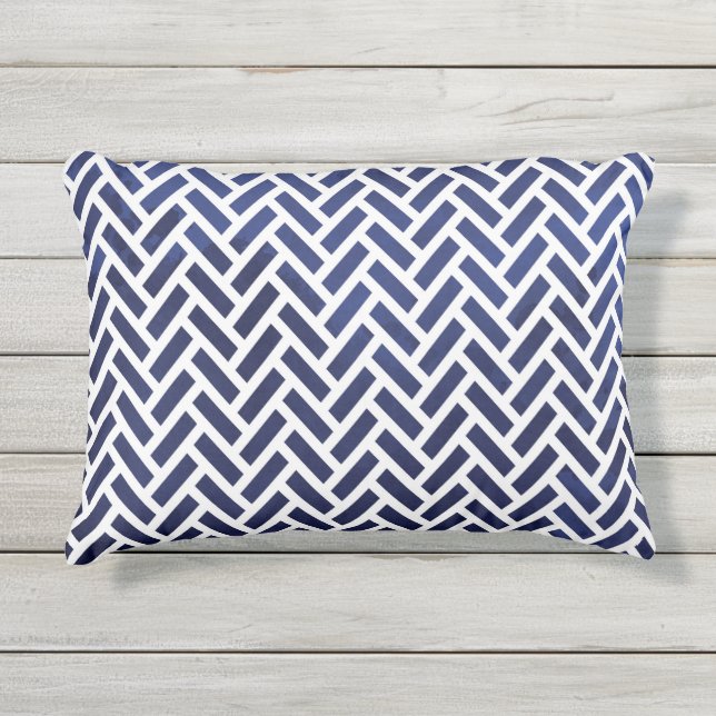 D'extérieur Coussin réversible bleu marine japonais (Devant)