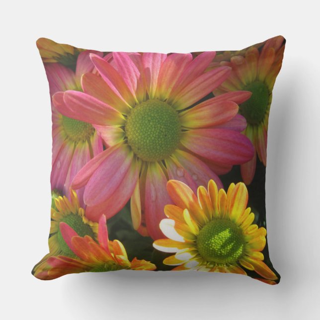 D'extérieur Coussin rose et jaune d'accent de mamans (Recto)
