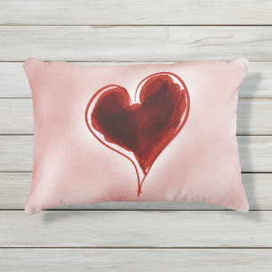D'extérieur Coussin rouge de beau coeur