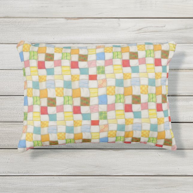 D'extérieur CRAZY QUILT Coussin extérieur (Devant)
