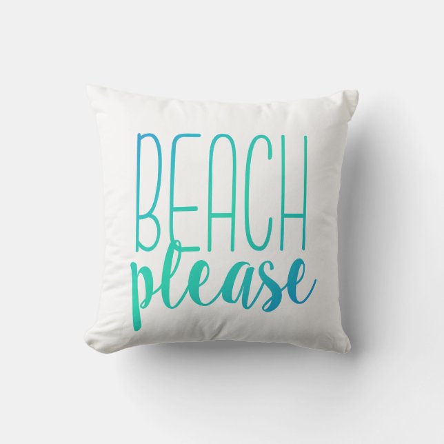 D'extérieur De la plage coussin d'Ombre de turquoise svp | (Recto)