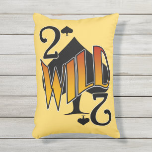 D'extérieur Deuces Wild 2 du Coussin de carte de pique