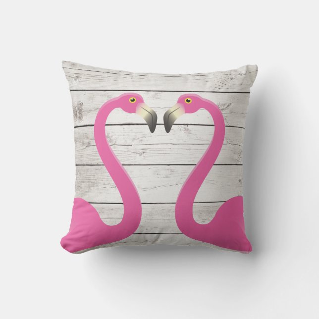D'extérieur Flamants roses de baiser Coussin extérieur (Recto)