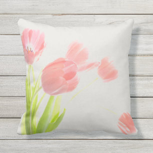 D'extérieur Fleur extérieure de tulipe de rose de coussin de