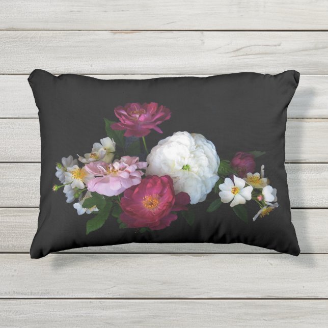 D'extérieur Fleurs de Jardin Rose à l'ancienne Coussin extérie (Devant)