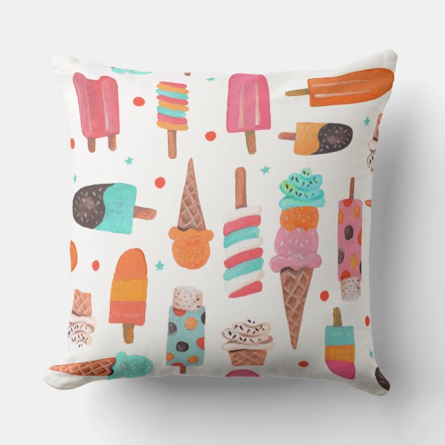 D'extérieur Glace d'été en extérieur | Coussin (Recto)