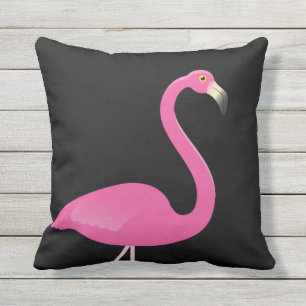 D'extérieur Grand Flamant rose rose sur le coussin extérieur