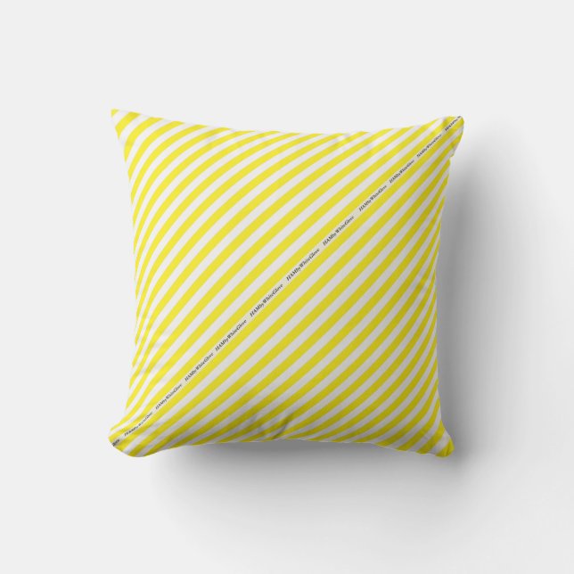 D'extérieur HAMbyWG - Coussin - Bande blanche jaune (Recto)