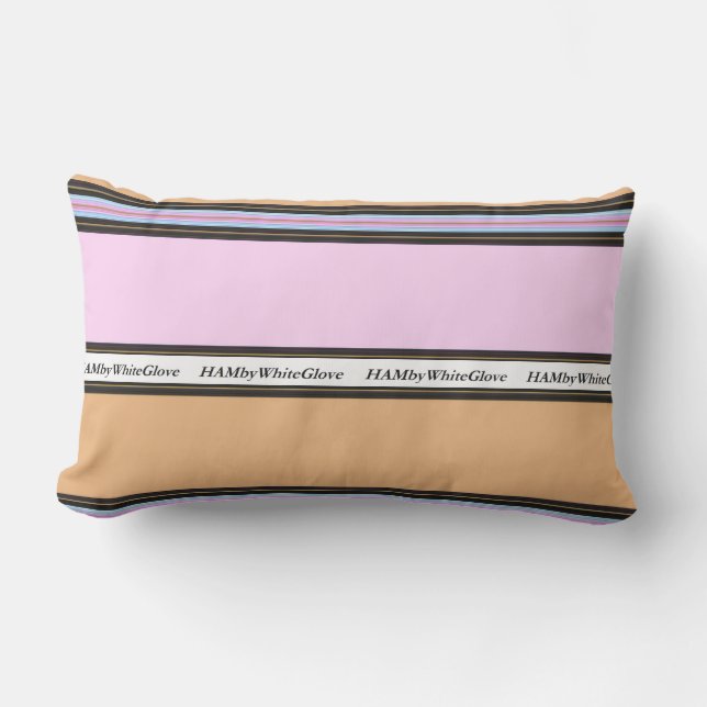 D'extérieur HAMbyWG - Coussin Lumbar - rose et beige (Recto)