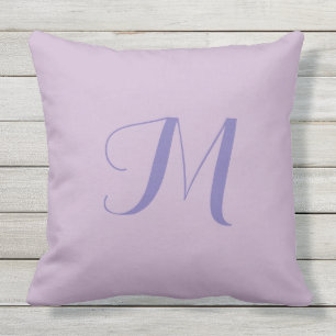 D'extérieur Lavendar Monogramme 20x20 Coussin extérieur