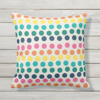 D'extérieur Pois d'été Coloré Coussin extérieur