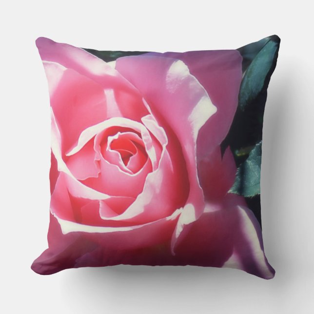D'extérieur Rose rose Coussin extérieur (Recto)