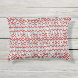 D'extérieur ROUGE NORDIC KNIT Coussin extérieur