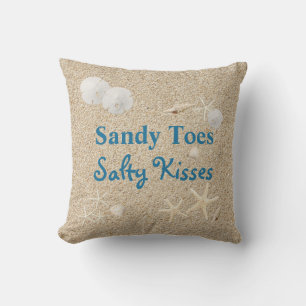 D'extérieur Sandy Toes Salty Baisers Coussin - Extérieur