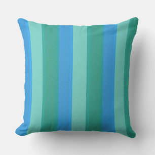 D'extérieur Teal atomique et coussin extérieur de rayures de