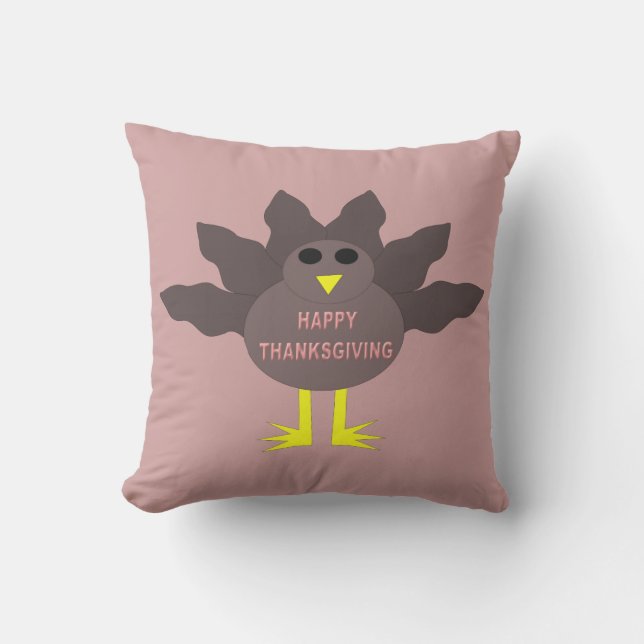 D'extérieur Thanksgiving a attrapé la Turquie Coussin extérieu (Recto)