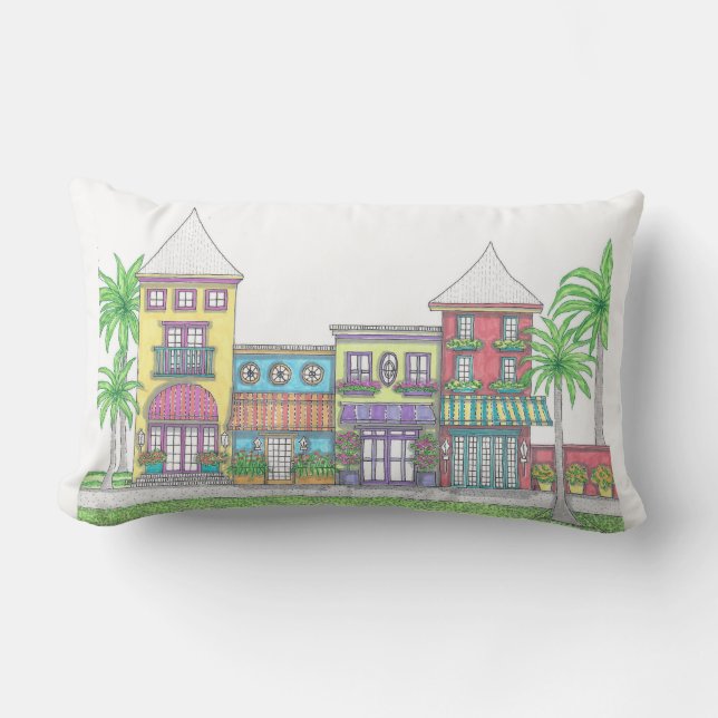 D'extérieur Tropical Shops 2 Lumbar Coussin (Recto)