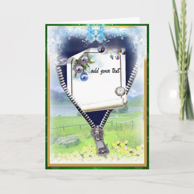 Dézipper une nouvelle carte de voeux mondiale (Devant)