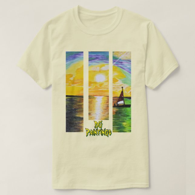DG Paintings Lever de soleil Voile T-Shirt V2 (Design devant)
