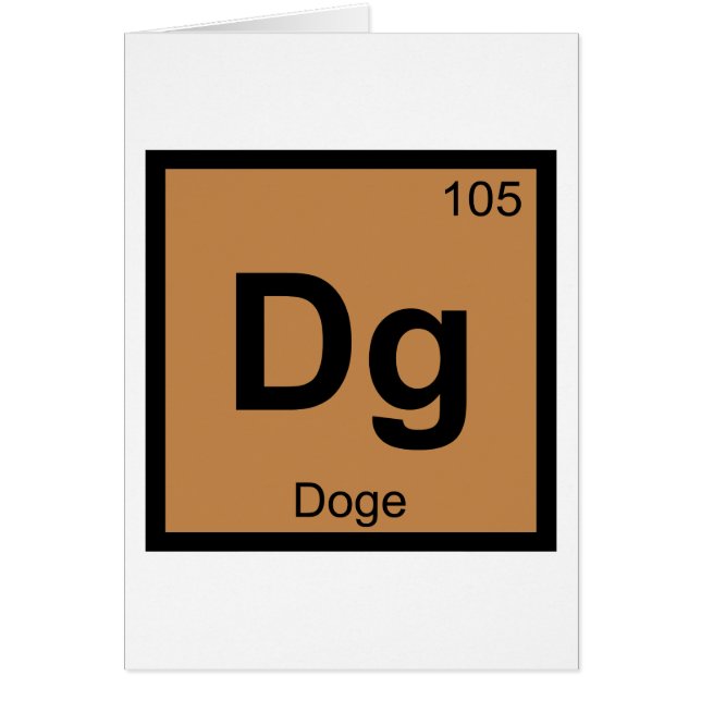 Dg - Symbole du tableau périodique de chimie Mème  (Devant)