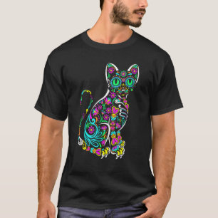 Dia De Los Meowtos T-shirt Chat Muertos Jour des M