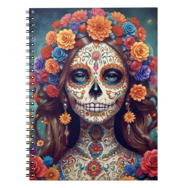 Día de los Muertos belle femme carnet (Devant)