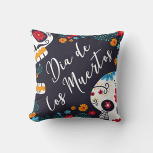 Dia de los Muertos coloré Coussin décoratif