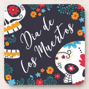 Dia de los Muertos coloré DESSOUS DE VERRE