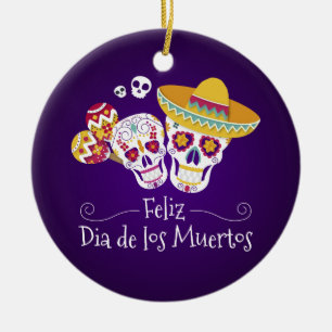 Dia de los Muertos coloré   Ornement