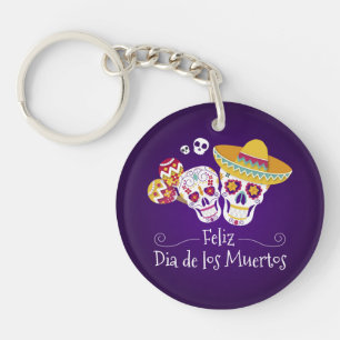 Dia de los Muertos coloré Porte-clé