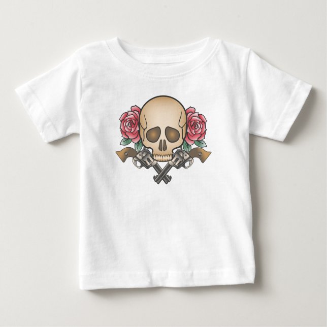 Dia de los Muertos Crâne et armes à feu | T-shirt  (Devant)