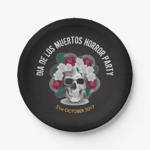 Dia de los Muertos Halloween   Assiettes en Papier