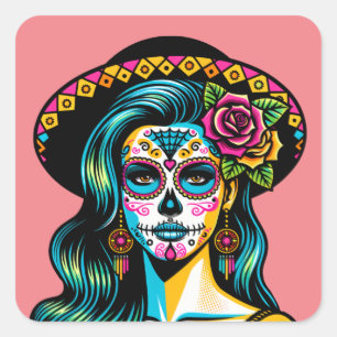Día de los Muertos Jour des Stickers Morts